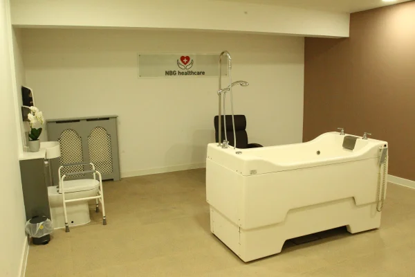 Assisted en-suite bathroom at Chestnut Rise Nursing Home